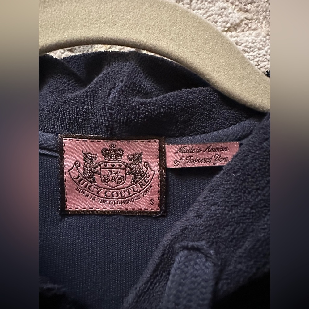 Juicy Couture Navy Terry Zip Up - Picture 4 of 7